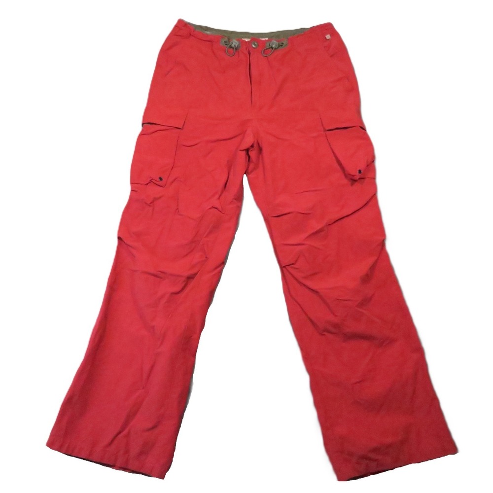 Structure‎ Navitrooper Cargo Pants Mens M Red Utility Vintage Y2K 90s Parachute